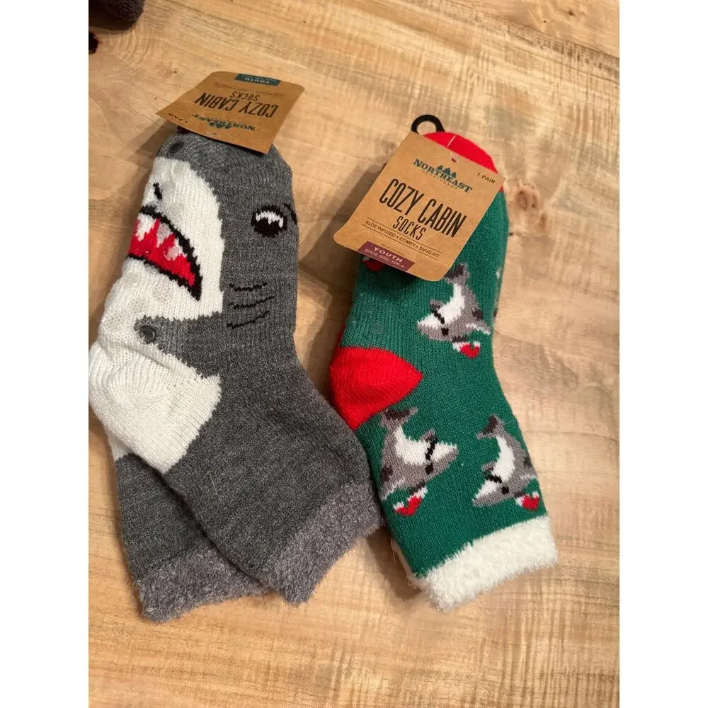 Shark bundle gift set size size 8, lazy ones, pajamas and socks nwt